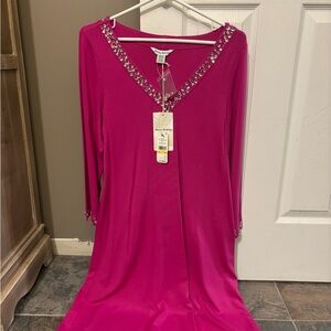 Tommy Bahama Fuchsia Long Sleeve Dress